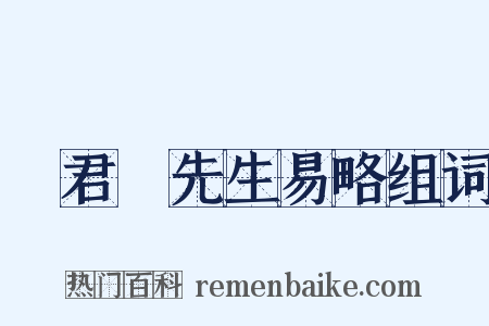 陸君啓先生易略组词是什么意思的图片